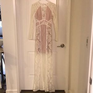 Lace floor length dress